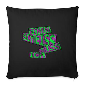 I have to shit - vintage - Sofa pillowcase 17,3'' x 17,3'' (45 x 45 cm) - black - Front
