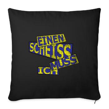 I have to shit - vintage - Sofa pillowcase 17,3'' x 17,3'' (45 x 45 cm) - black - Front