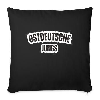 East German Boys - Sofa pillowcase 17,3'' x 17,3'' (45 x 45 cm) - black - Front