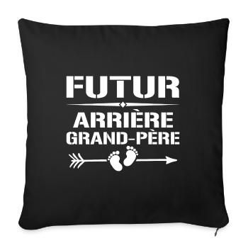 Arrière-grand-père Pour Futur Arrière-grand-père - Housse de coussin décorative 45 x 45 cm - noir - Devant
