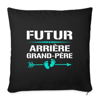 Arrière-grand-père Pour Futur Arrière-grand-père - Housse de coussin décorative 45 x 45 cm - noir - Devant