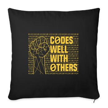 Programmer Coder Software Developer - Sofa pillowcase 17,3'' x 17,3'' (45 x 45 cm) - black - Front