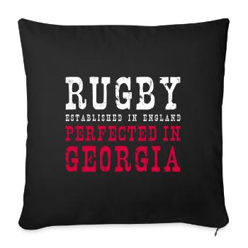 Rugby Perfected In Georgia Rugby - Sofakissenbezug 45 x 45 cm - Schwarz - Vorne