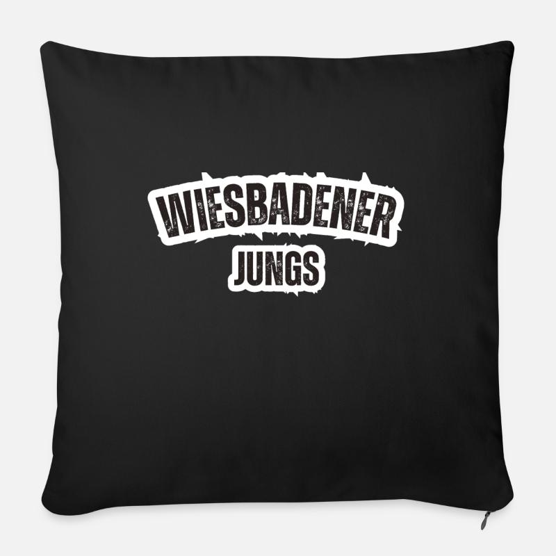 Wiesbaden Boys - Housse de coussin décorative 45 x 45 cm - noir