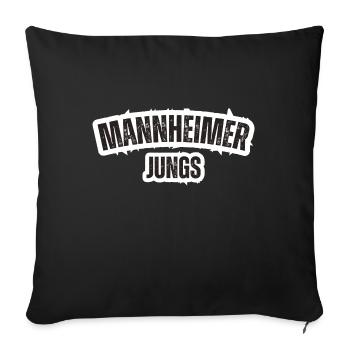 Mannheimer Jungs - Sofakissenbezug 45 x 45 cm - Schwarz - Vorne