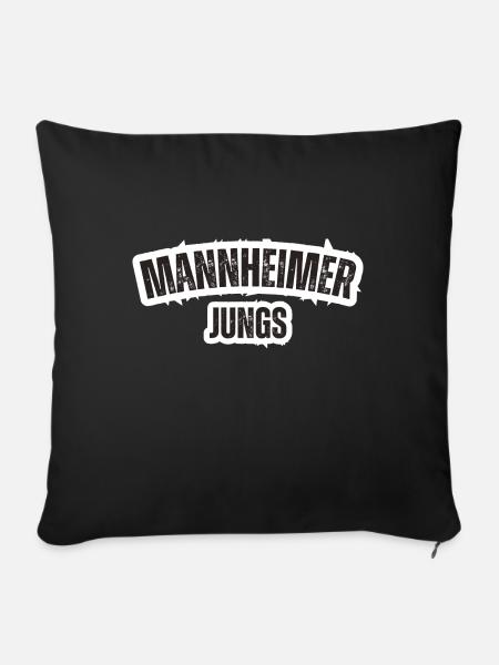 Mannheimer Jungs - Sofakissenbezug 45 x 45 cm - Schwarz
