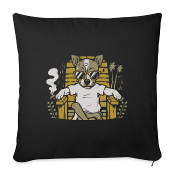 Amoureux Des Chiens - Cadeau Propriétaire de Chien - Housse de coussin décorative 45 x 45 cm - noir - Devant