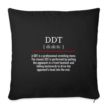 DDT - spelling and description - Sofakissenbezug 45 x 45 cm - Schwarz - Vorne