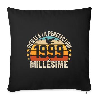 Vintage 1999 Retro Birthday Gift 1999 - Sofa pillowcase 17,3'' x 17,3'' (45 x 45 cm) - black - Front