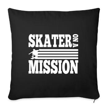 Skateboard Art For Boys Girls Men Skateboard Gifts - Sofa pillowcase 17,3'' x 17,3'' (45 x 45 cm) - black - Front