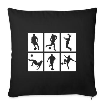 Football Football - Sofa pillowcase 17,3'' x 17,3'' (45 x 45 cm) - black - Front