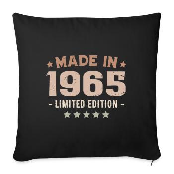 Made in 1965 Vintage 1965 Anniversary Gift - Sofa pillowcase 17,3'' x 17,3'' (45 x 45 cm) - black - Front