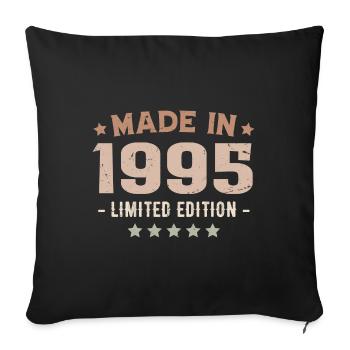 Made In 1995 Cadeau Anniversaire 1995 Vintage 1995 - Housse de coussin décorative 45 x 45 cm - noir - Devant