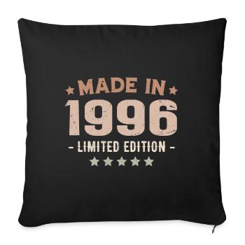 Made in 1996 Birthday Gift 1996 Vintage 1996 - Sofa pillowcase 17,3'' x 17,3'' (45 x 45 cm) - black - Front