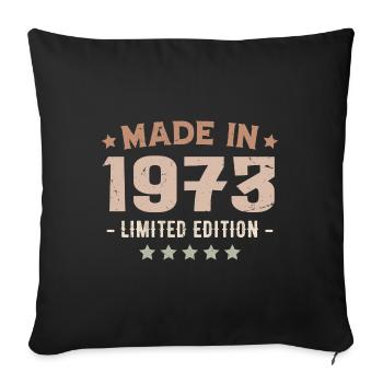 Made In 1973 Anniversary Gift 1973 Vintage 1973 - Sofa pillowcase 17,3'' x 17,3'' (45 x 45 cm) - black - Front