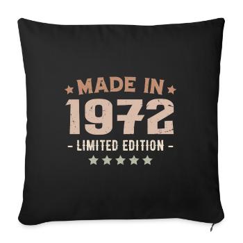 Made in 1972 Anniversary Gift 1972 Vintage 1972 - Sofa pillowcase 17,3'' x 17,3'' (45 x 45 cm) - black - Front