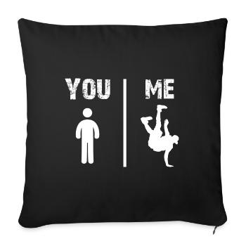 Breakdance Funny Gift Joke B-Boying - Sofa pillowcase 17,3'' x 17,3'' (45 x 45 cm) - black - Front