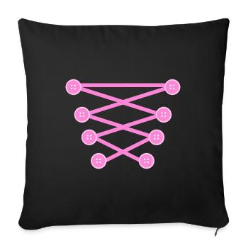Ladies dirndl replacement traditional costume replacement blouse fair - Sofa pillowcase 17,3'' x 17,3'' (45 x 45 cm) - black - Front