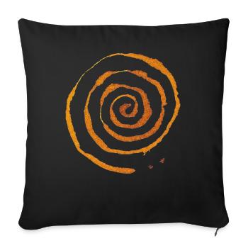 Spiral - Sofa pillowcase 17,3'' x 17,3'' (45 x 45 cm) - black - Front