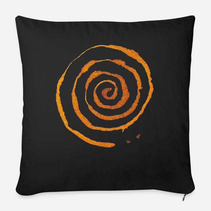 Spirale - Sofakissenbezug 45 x 45 cm - Schwarz