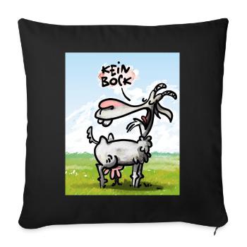 Ziege - Sofakissenbezug 45 x 45 cm - Schwarz - Vorne