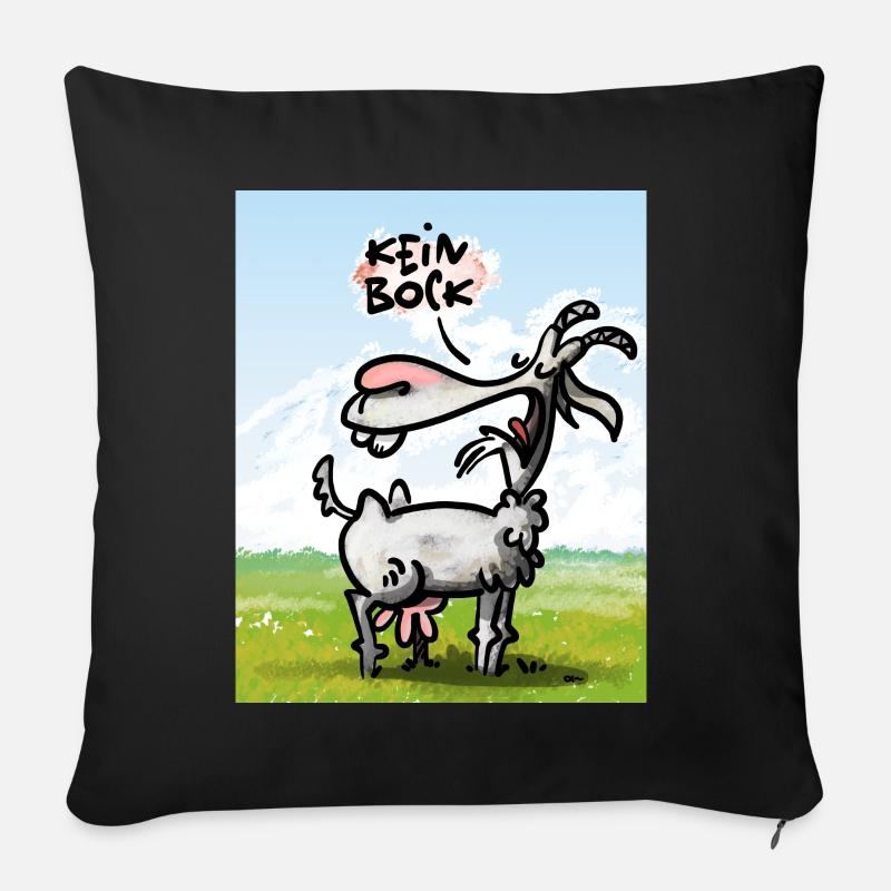 Ziege - Sofakissenbezug 45 x 45 cm - Schwarz