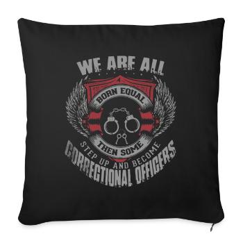 Correctional Officer Pride - Sofa pillowcase 17,3'' x 17,3'' (45 x 45 cm) - black - Front