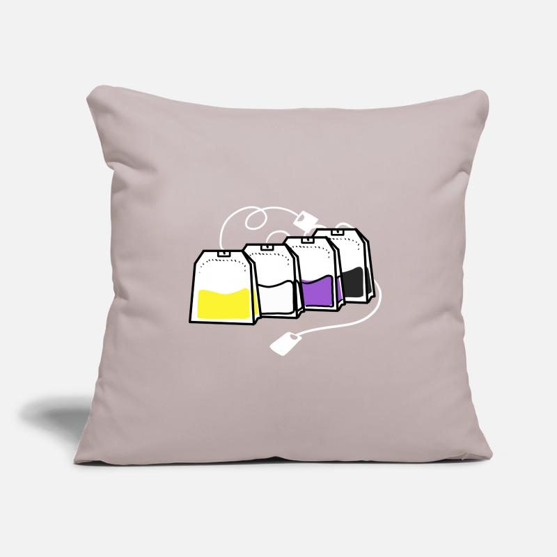 Nonbinary Pride Tea Bag Nonbinary Pride Sofa pillowcase 17,3'' x 17,3'' (45 x 45 cm)