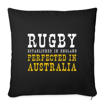 Rugby Perfected In Australia Rugby - Sofakissenbezug 45 x 45 cm - Schwarz - Vorne