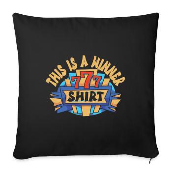 Casino - Housse de coussin décorative 45 x 45 cm - noir - Devant