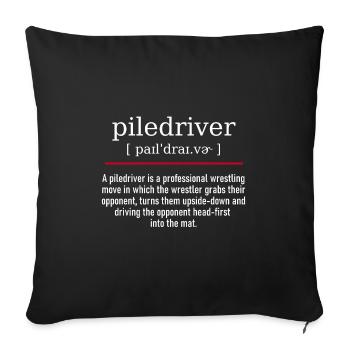 piledriver - spelling and description - Sofakissenbezug 45 x 45 cm - Schwarz - Vorne