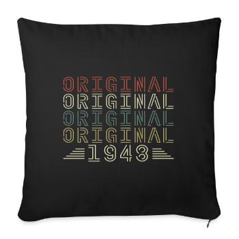 Original 1948 Vintage Retro Birthday Gift - Sofa pillowcase 17,3'' x 17,3'' (45 x 45 cm) - black - Front