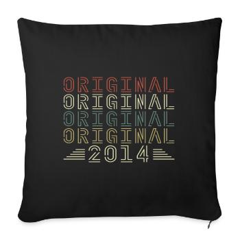 Original 2014 Vintage Rétro Cadeau D'anniversaire - Housse de coussin décorative 45 x 45 cm - noir - Devant