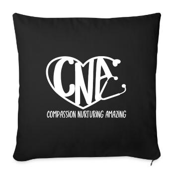 CNA Nursing Quotes Certified Nurse Assistant Gifts - Sofa pillowcase 17,3'' x 17,3'' (45 x 45 cm) - black - Front