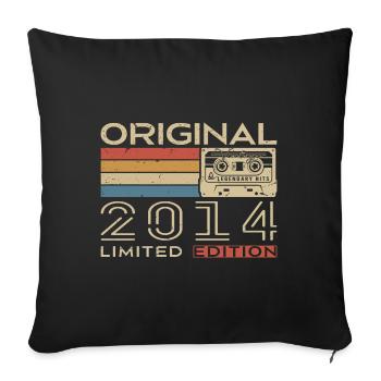 Retro 2014 Anniversary Gift 2014 - Vintage 2014 - Sofa pillowcase 17,3'' x 17,3'' (45 x 45 cm) - black - Front