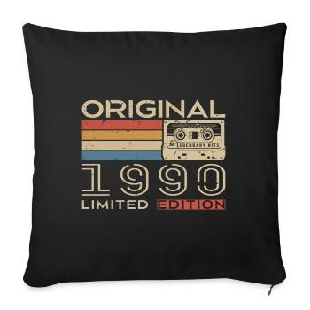 1990's Retro 1990's Birthday Gift - Vintage 1990's - Sofa pillowcase 17,3'' x 17,3'' (45 x 45 cm) - black - Front