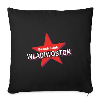 Beach Club, Russland, Udssr, Russisch, Russe, Star - Sofakissenbezug 45 x 45 cm - Schwarz - Vorne