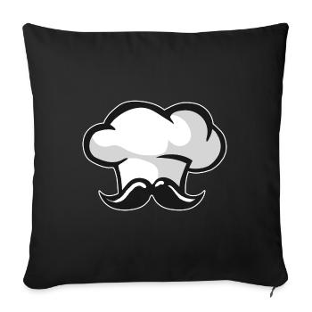 Male Chef Hat - Sofa pillowcase 17,3'' x 17,3'' (45 x 45 cm) - black - Front