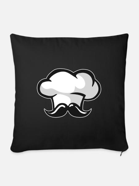 Männliche Chef Hut - Sofakissenbezug 45 x 45 cm - Schwarz