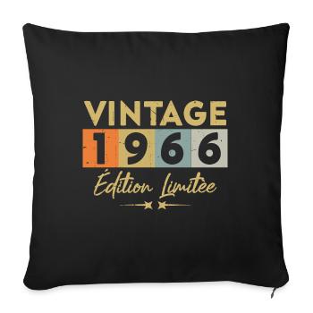 Vintage 1966 Édition Limitée - Housse de coussin décorative 45 x 45 cm - noir - Devant