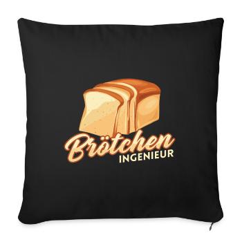 Bäcker Backen Konditor - Sofakissenbezug 45 x 45 cm - Schwarz - Vorne