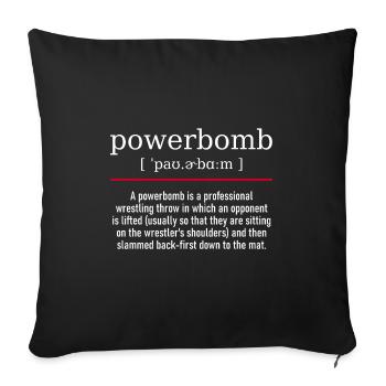 powerbomb - spelling and description - Sofakissenbezug 45 x 45 cm - Schwarz - Vorne