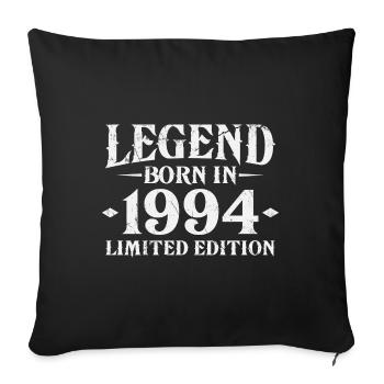 Légende depuis 1994 Vintage Born Anniversaire - Housse de coussin décorative 45 x 45 cm - noir - Devant
