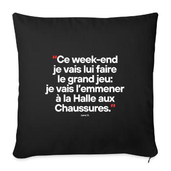H - Citation célèbre de séries TV / films - Housse de coussin décorative 45 x 45 cm - noir - Devant