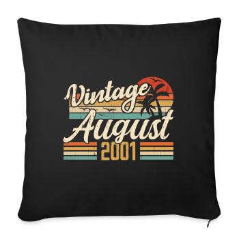 August 2001 Anniversary 2001 - August Legends Gift - Sofa pillowcase 17,3'' x 17,3'' (45 x 45 cm) - black - Front