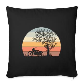 MOTO TOUT-TERRAIN SUNSET BIKE - Housse de coussin décorative 45 x 45 cm - noir - Devant