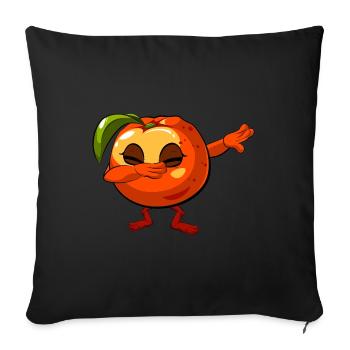 Dabbing Peach - Sofa pillowcase 17,3'' x 17,3'' (45 x 45 cm) - black - Front