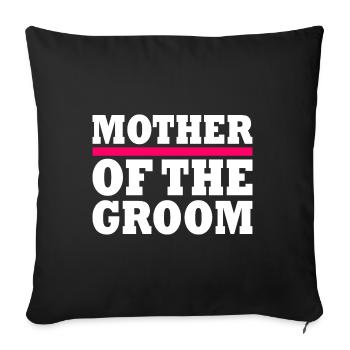 Mother of the groom - Housse de coussin décorative 45 x 45 cm - noir - Devant