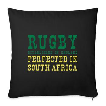 Rugby Perfected In South Africa Rugby - Sofakissenbezug 45 x 45 cm - Schwarz - Vorne