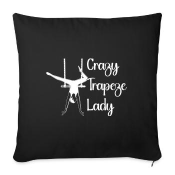 Circus Graphic Crazy Trapeze Lady Circus Performer - Sofa pillowcase 17,3'' x 17,3'' (45 x 45 cm) - black - Front